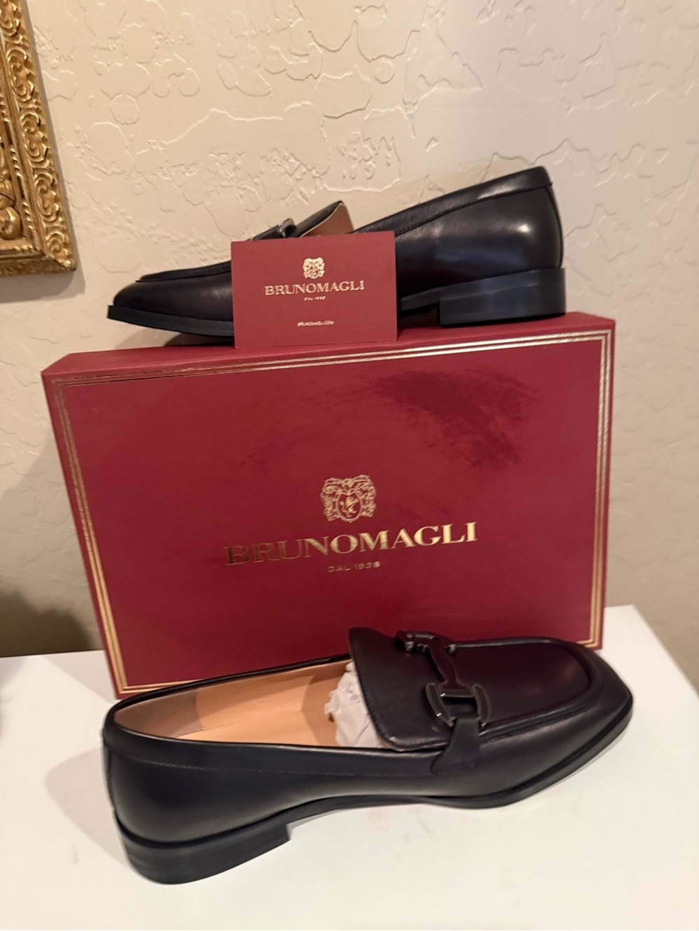 Bruno Magli Women's Natalie Loafer black Leather Shoe women’s size 8.5 NWT